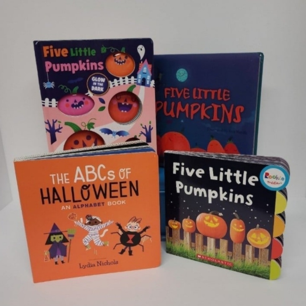 4 Children's Halloween Interactive Learning ABC'S & Counting Books